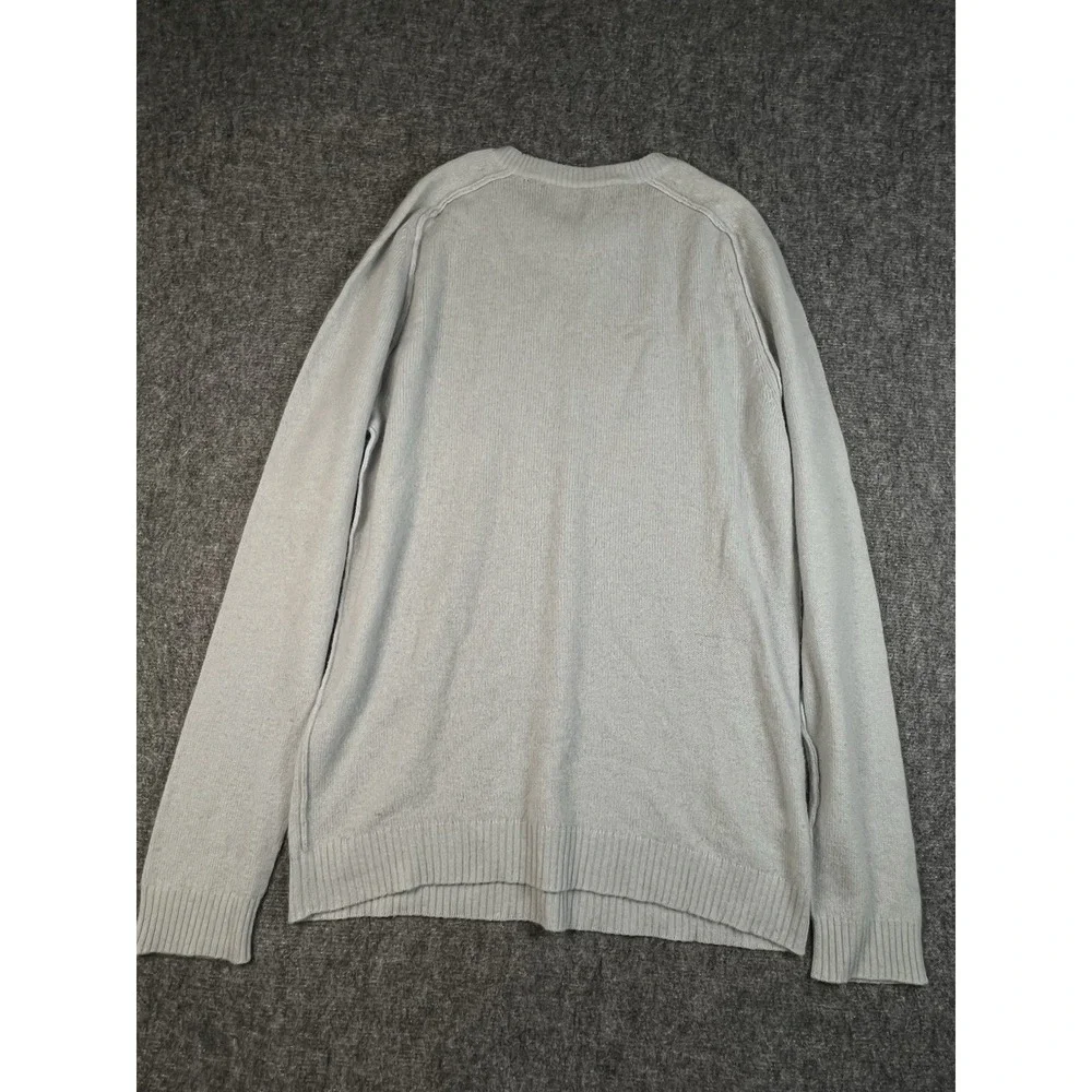 PUBLIC OPINION LONG‎ SLEEVE 100% CASHMERE CREW NECK SWEATER  Large BLUELuxury